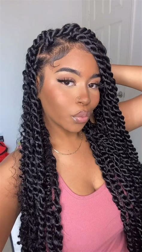 Big Twist Braids Hairstyles Braided Cornrow Hairstyles Faux Locs