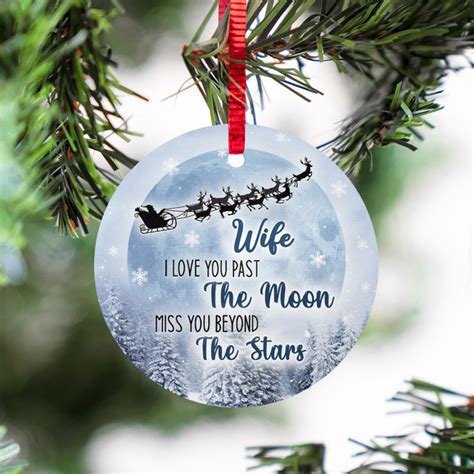 I Love You Past The Moon Miss You Beyond The Stars Ornament Porcelain