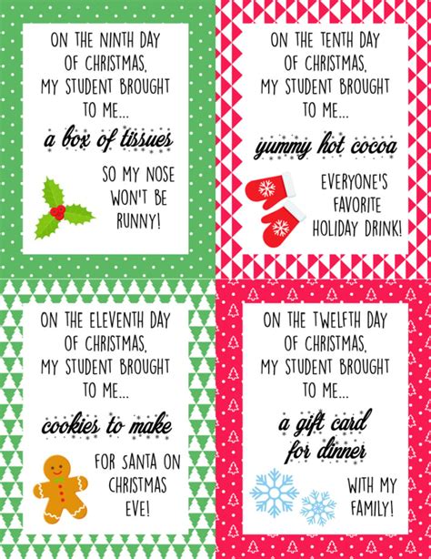 12 Days Of Christmas Teacher T Ideas Kids Activities Blog