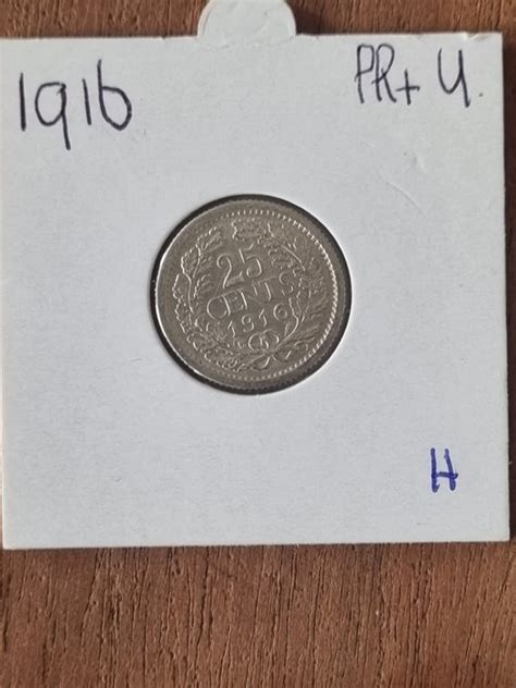 Nederland Wilhelmina 1890 1948 25 Cents 1916 Catawiki