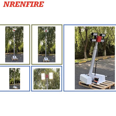 Aluminum Pneumatic Telescopic Mast Light Tower M Height Inside Wires