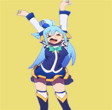 AnimÉ Konosuba Aqua Anime Girl Dancing Emote Twitch Ou Discord Kawaii