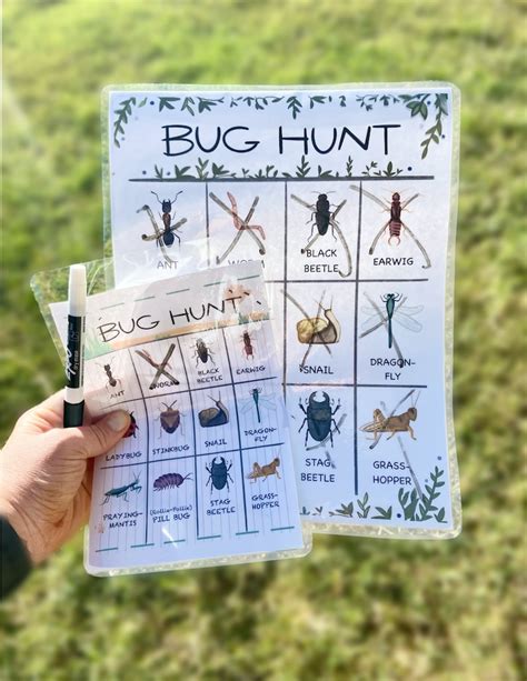 Kids Mud Bug Scavenger Hunt Printable Digital Download Backyard Nature