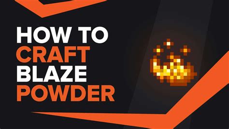 How To Make Blaze Powder In Minecraft