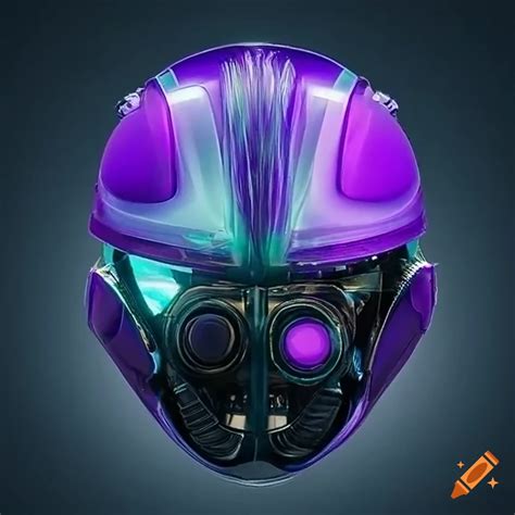 Purple Bionic Helmet On Craiyon