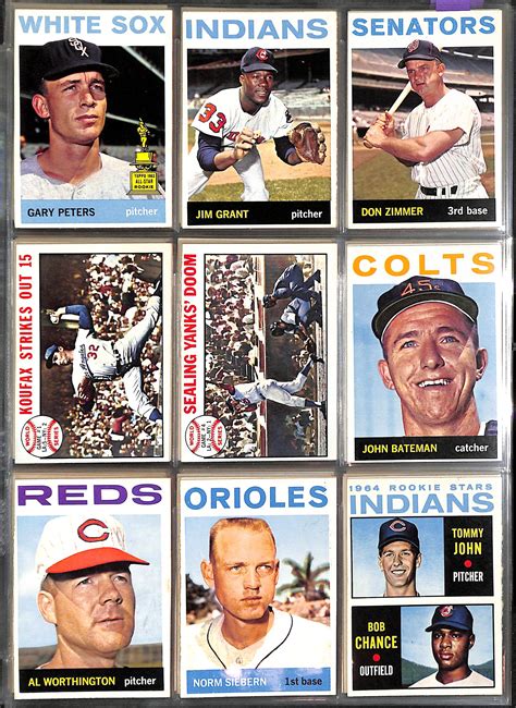 Lot Detail Lot Of 230 Assorted Topps Baseball Cards From 1963 65