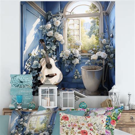 Winston Porter Toilet Serenade In Blue II Bath Laundry Metal Wall