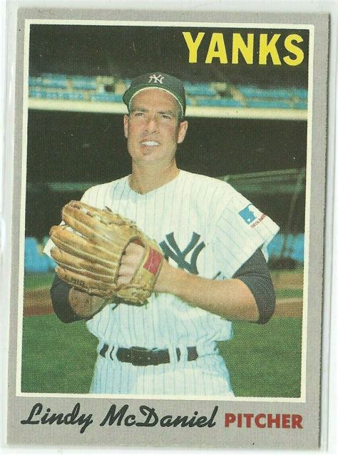 Topps Baseball Lindy Mcdaniel New York Yankees Ebay