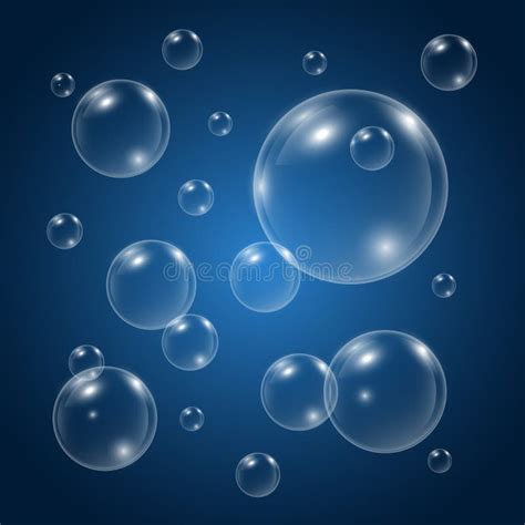 Underwater Bubbles On Transparent Background Realistic Fizzing Air