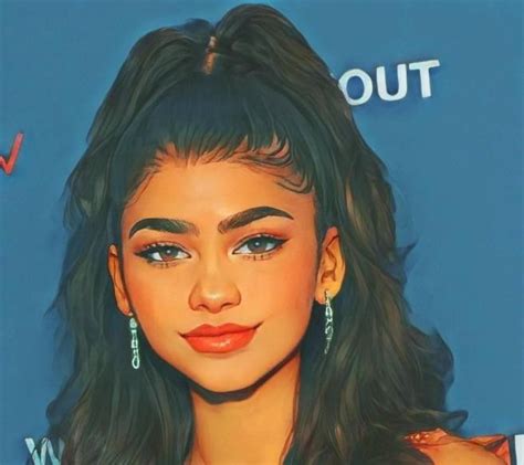 Zendaya In Cartoon Is So Cute Zendaya Cartoon Drawings Realistic