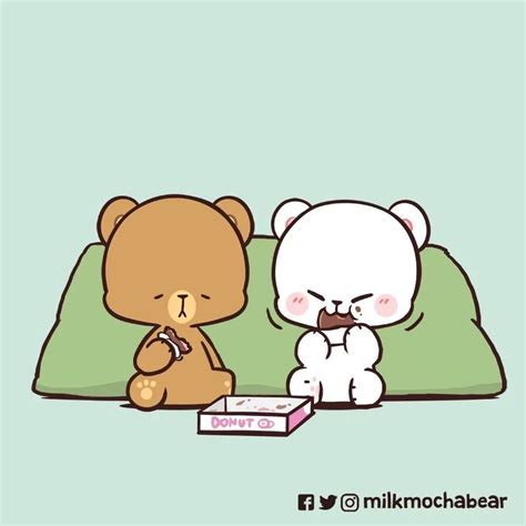 Milk Mocha Bear Cute Bear Drawings Cute Love Cartoons Cute Anime Cat