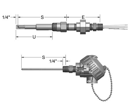 Pyromation GP03 Spring Loaded RTD Thermowell W C Heads Master Supply