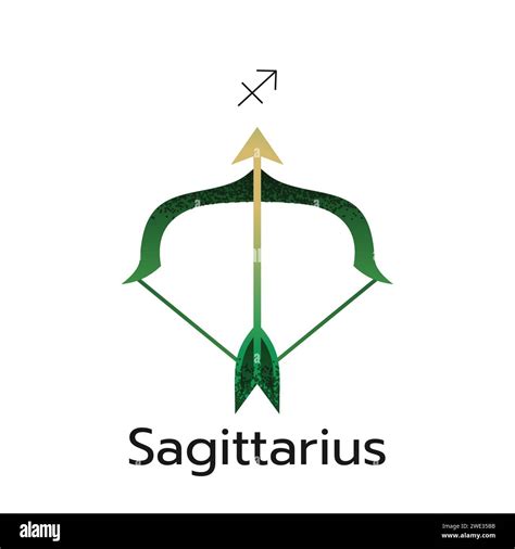 Sagittarius Zodiac Sign Logo Icon Isolated Horoscope Symbol On White