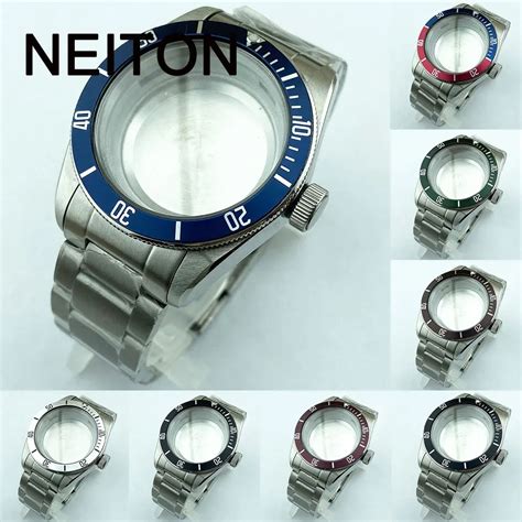 NEITON 41mm Watch Case ETA 2836 Miyota 8215 NH35 36 Watch Strap Width