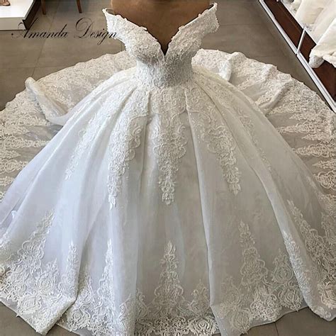 Aliexpress Buy Nikah Elbiseleri Off Shoulder Lace Appliques