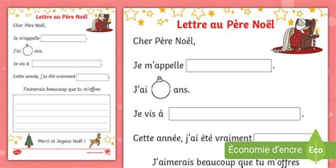 Modèles De Lettres Au Père Noël 24 Lettres À Imprimer Gratuitement