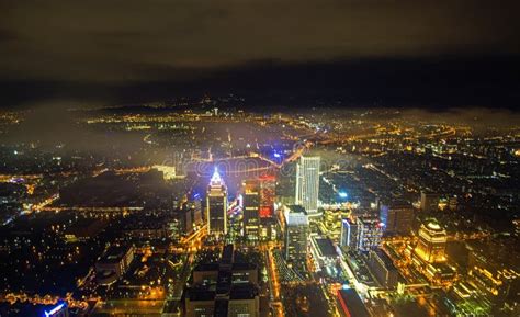 Night Scene Of Taipei Tai Bei Taiwan Stock Image Image Of Busy