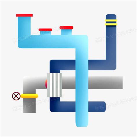 卡通手绘排水管道元素png图片素材下载卡通png熊猫办公