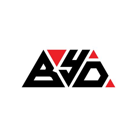 BYD triangle letter logo design with triangle shape. BYD triangle logo ...