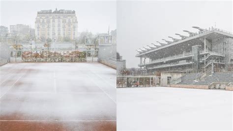 Tennis Roland Garros Roland Garros Sous La Neige Les Images Sont