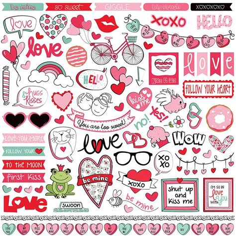 Love Notes Photo Play Paper Co Scrapbook Stickers Printable Love