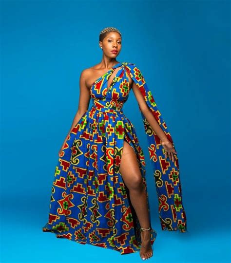 Vestido Africano Ankara Dashiki Azul Petróleo Multi Azul Petróleo