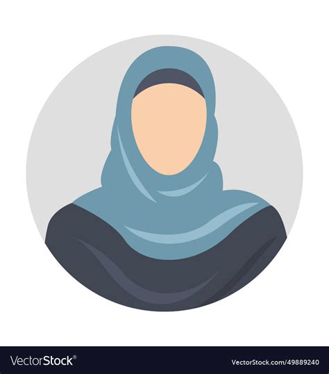 Muslim Woman Icon Royalty Free Vector Image VectorStock