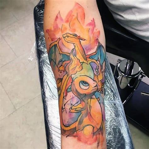 60 Charmander Tattoo Designs For Men - Pokemon Ink Ideas