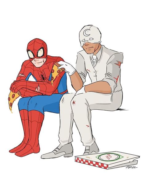 Ali On Instagram Pizza Time Drew More Of Spidey And Mr Knight