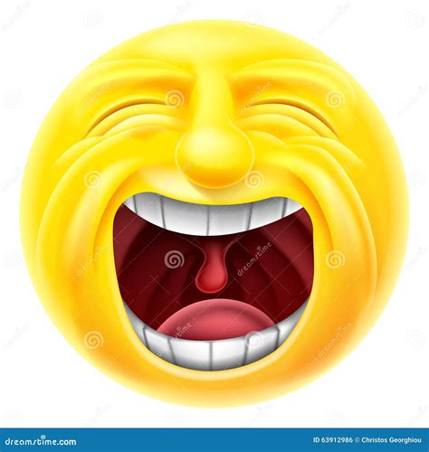 Screaming Emoticon Emoji stock vector. Illustration of drama - 63912986