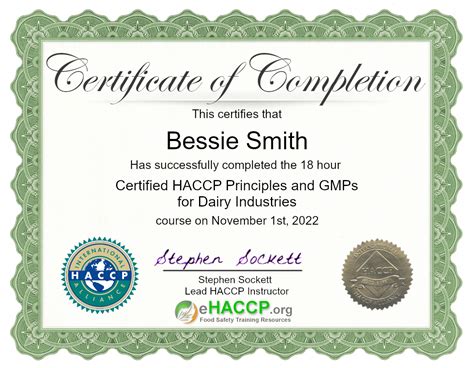 Dairy Haccp Certificate Haccp Training And Certification