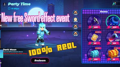 New Free Sword Effect Event Bedwars Blockman Go 100 Real YouTube