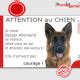 Berger Allemand Panneau Attention Au Chien Marrant Dr Le Affiche Plaque