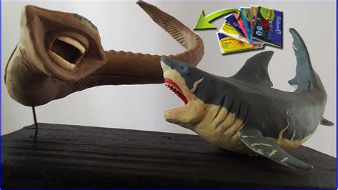 MEGALODON VS GRAN MAJÁ WITH CLAY PLASTILINA YouTube