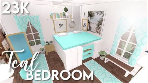 K Teal Bedroom Bloxburg Roblox Speedbuild Youtube