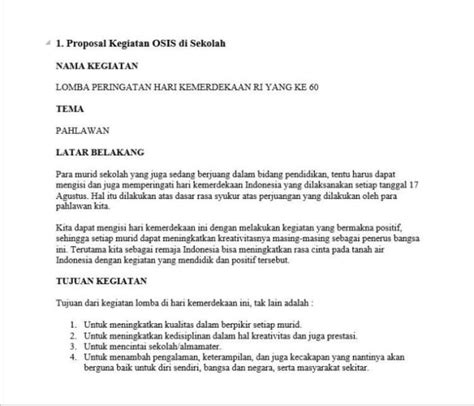 7 Contoh Proposal Kegiatan Sekolah Yang Baik Dan Benar Lengkap