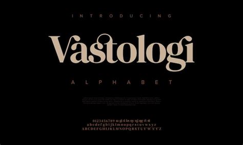 Letras Y Números Del Alfabeto Elegantes De Lujo Premium De Vastologi