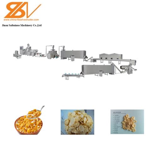 Fully Automatic Industrial Roasted Breakfast Cereal Corn Flakes Maker