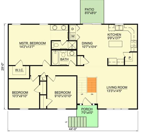 Split Level Country House Plan with Lower-Level Garage - 12740MA ...