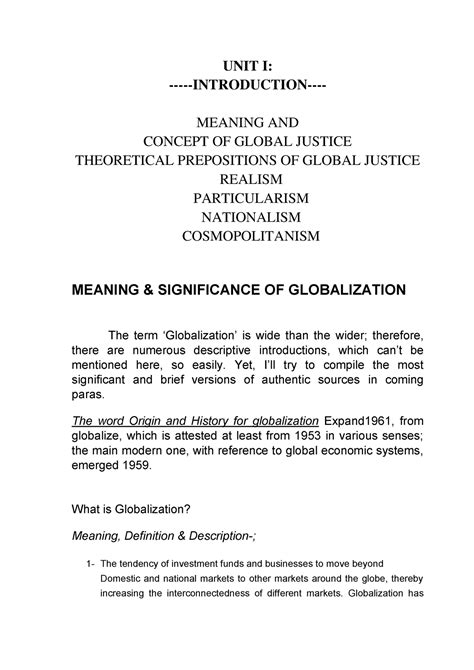 Law And Justice In Globalised World Unit I Introduction Meaning