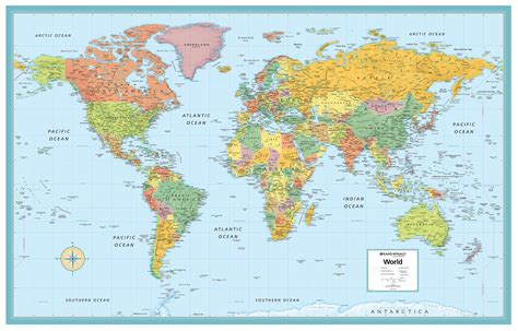 Large Laminated World Map – Map Vector