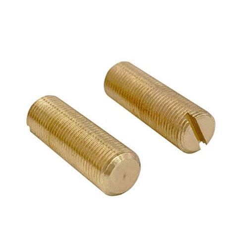 Fine Pitch Brass Set Screws Adjusting Slotted Flat Point Wkooa