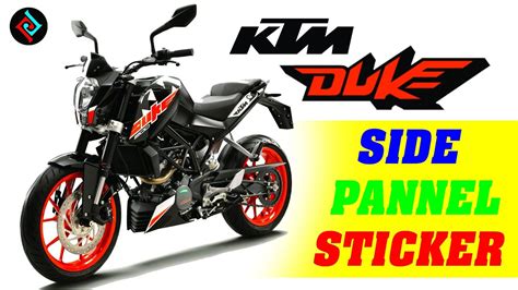 Ktm Duke Side Pannel Sticker Pasting Youtube