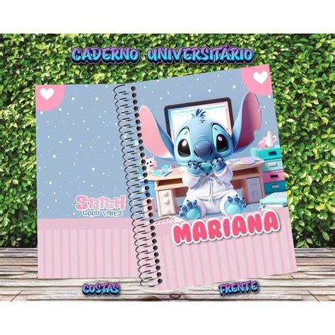 Kit Cadernos Stitch Personalizado Mat Ria Shopee Brasil