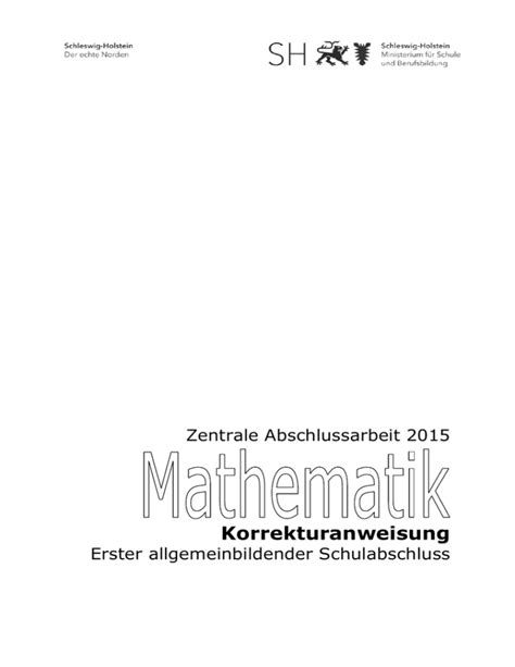 Mathematik Korrekturanweisung