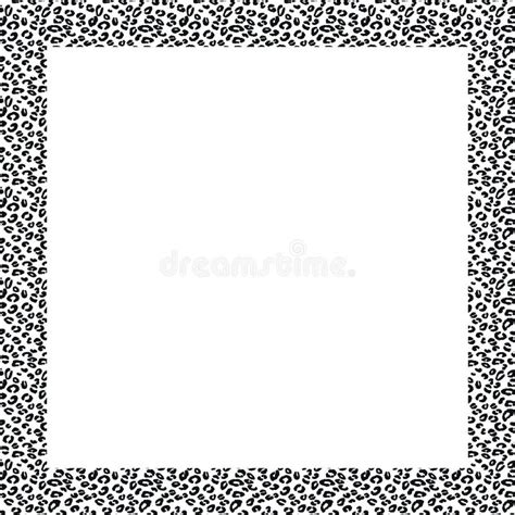 Black And White Frame With Modern Ornament Of Stylized Leopard Skin