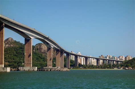 Side View Of The Imposing Third Bridge Or Terceira Ponte With Its