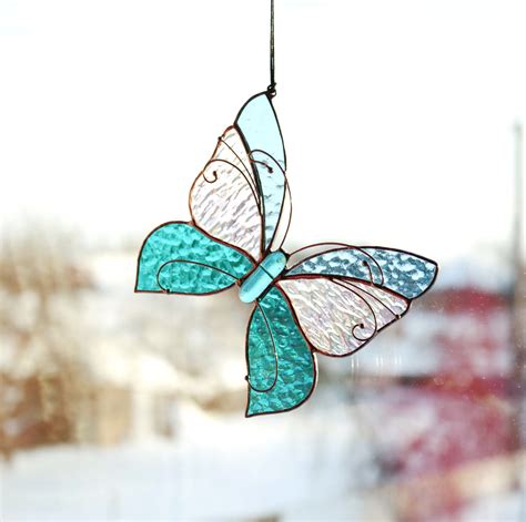 Stained glass butterfly Stained glass suncatcher Stained glass window ...