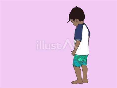 ビーチの男の子イラスト No 23981957／無料イラスト フリー素材なら「イラストac」