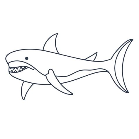 Shark Doodle Vector Illustration 7852403 Vector Art At Vecteezy